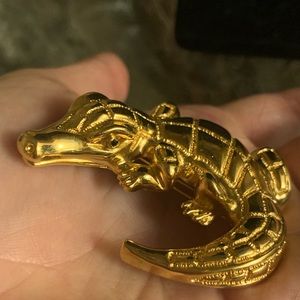 St. John Alligator Brooch